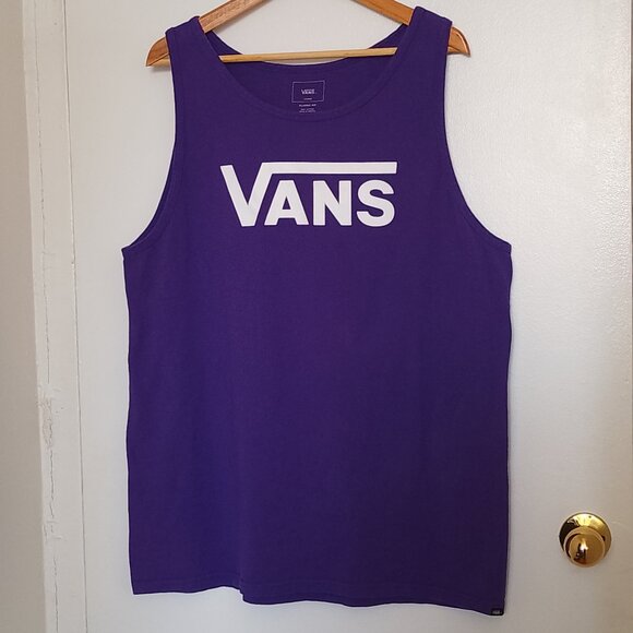 VANS Mens' Classic Logo Tank Top, Purple, Sz. L - Picture 1 of 6